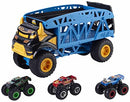 Hot Wheels Monster Mover and 3 Monster Trucks