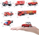 Ultimate Versatile 10 in 1 Big Carrier Truck - Complete Fire Truck Toy Set