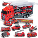 Ultimate Versatile 10 in 1 Big Carrier Truck - Complete Fire Truck Toy Set