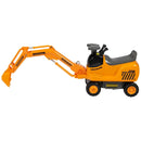 Micro Excavator Push-Along Ride On with Digger and Hard Hat