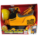 Micro Excavator Push-Along Ride On with Digger and Hard Hat