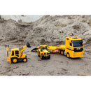 JCB Heavy Load Transporter Playset with Tractor & Backhoe Loader