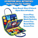 Montessori Busy Board Sensory Toy Travel Activity Board for Kids
