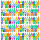Mini Pop It Keychain Toys Travel Sensory Party Bag Fillers Multi Pack