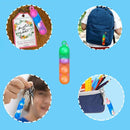 Mini Pop It Keychain Toys Travel Sensory Party Bag Fillers Multi Pack