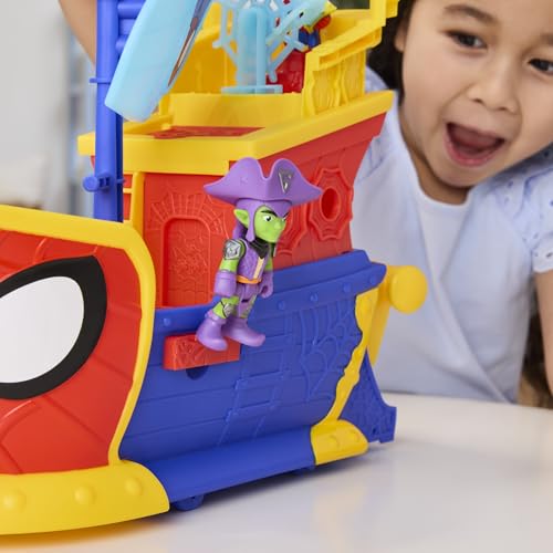 Marvel Spidey and His Amazing Friends Water-Webs Ahoy Bubble Pirate Ship Playset