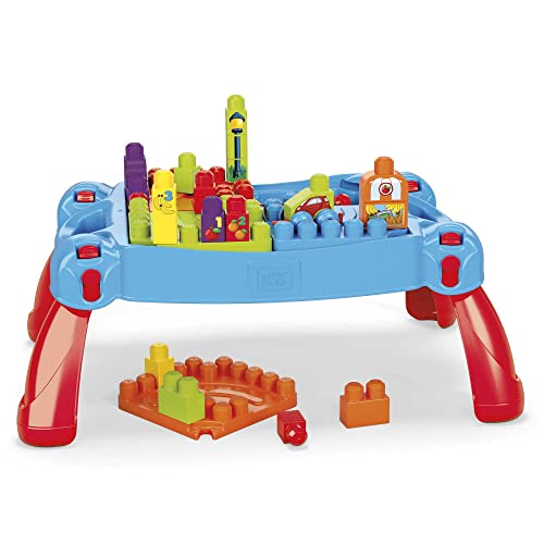 Mega Bloks Build 'N Learn Table Blue & Red Building Toy