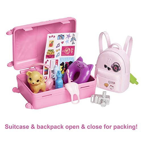 Barbie Travel Doll with Dog and Holiday Accessories Set