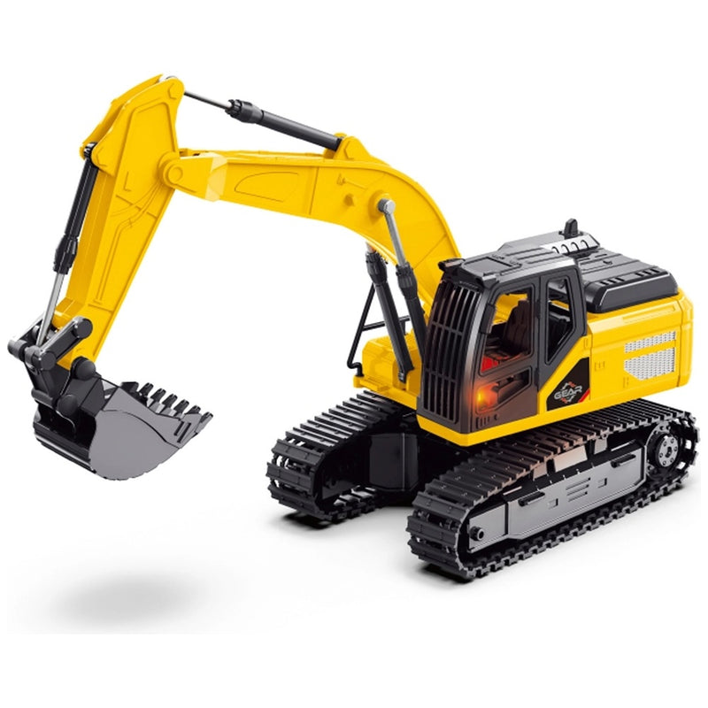 Remote Control Construction Excavator Toy 1:24 Scale with Lights, Sounds and Scoop Arm