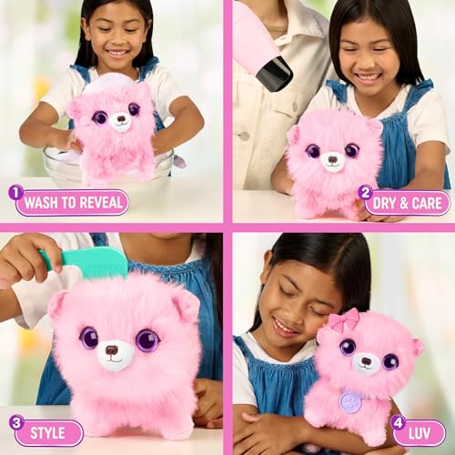 Mystery Plush Pet Scruff in Pink with Grooming Set and Surprise Reveal Assortment