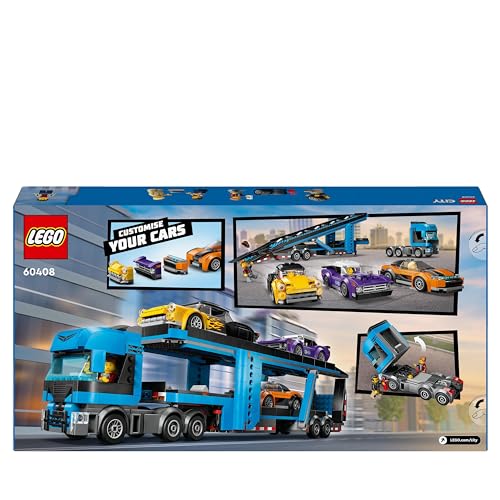 LEGO City 60408 Car Transporter Truck with Sports Cars Set