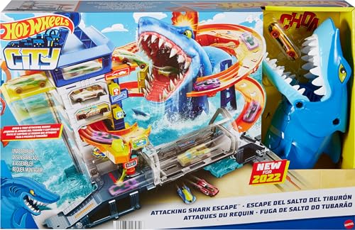 Hot Wheels City Shark Strike Rescue Playset