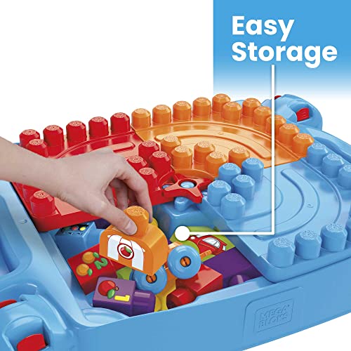 Mega Bloks Build 'N Learn Table Blue & Red Building Toy