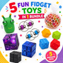 Sensory Fidget Toy Bundle Pack – Infinity Cube, Pop Cube & Squeeze Ball Set