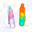 Mini Pop It Keychain Toys Travel Sensory Party Bag Fillers Multi Pack