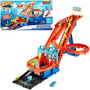 Hot Wheels City Roller Coaster Rally Playset with 5 Diecast Cars