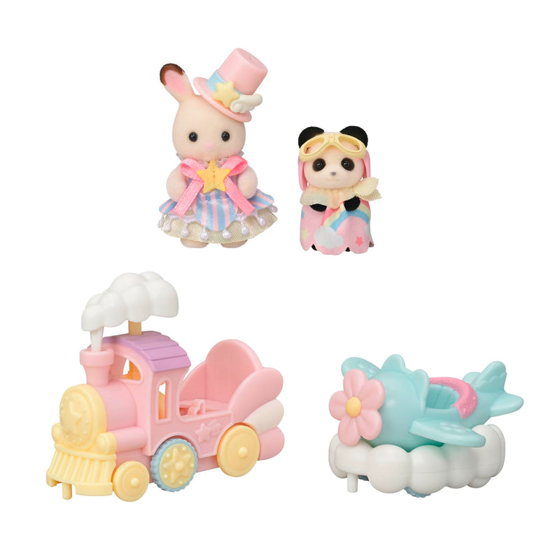Sylvanian Families Amusement Park Set with Plane and Train