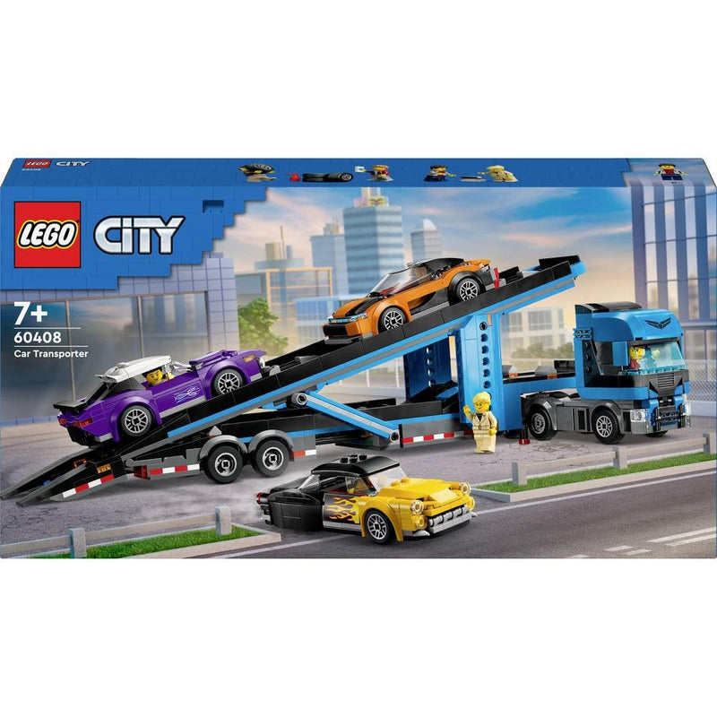 LEGO City 60408 Car Transporter Truck with Sports Cars Set