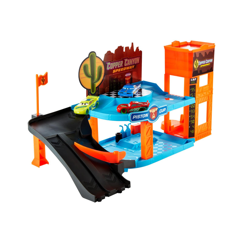 Disney Cars Glow Racers Copper Canyon Glowing Garage Playset