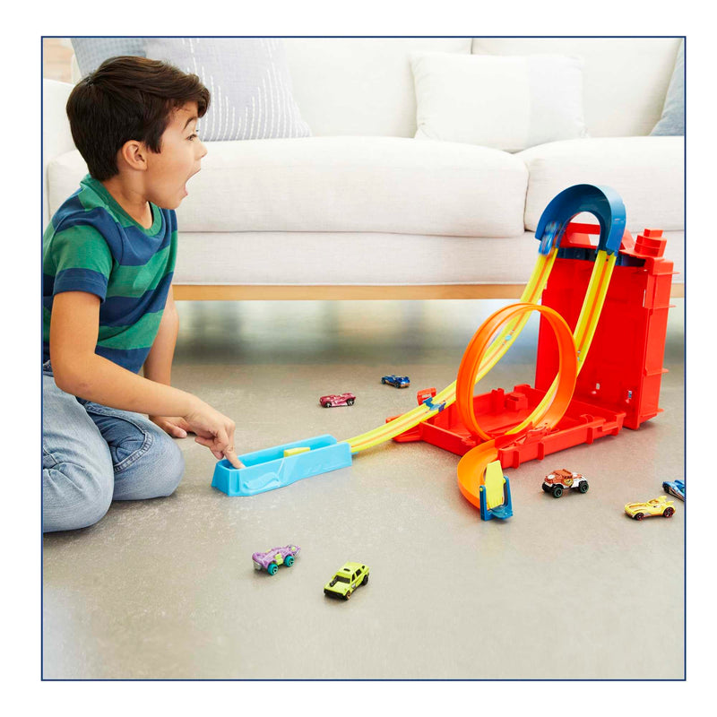 Hot Wheels Track Builder Unlimited Fuel Can Stunt Box and Vehicle