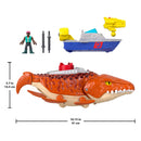 Imaginext Jurassic World Rebirth Aquachomp Mosasaurus Dino Playset Toy