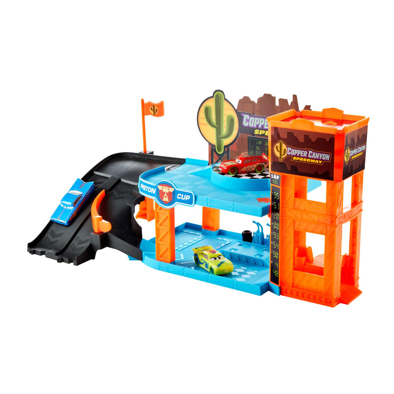Disney Cars Glow Racers Copper Canyon Glowing Garage Playset