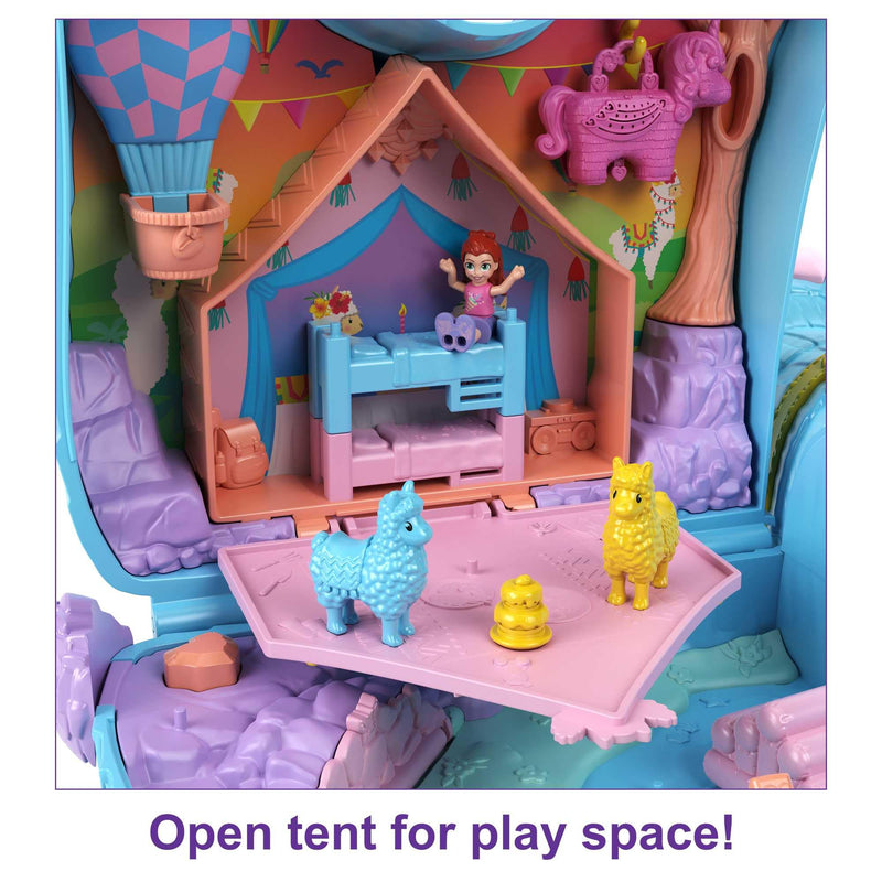Polly Pocket Pajama Party Playset, 25 Toy Surprises, Pop and Swap Toy Accessories, 2 Polly Pocket Dolls, Toys for Ages 4 and Up, One Polly Pocket Playset, HHX74