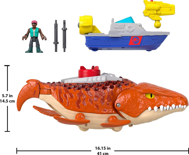 Imaginext Jurassic World Rebirth Playset Aquachomp Chase Mosasaurus