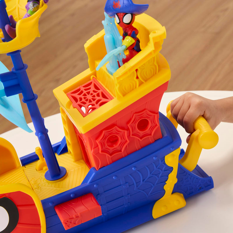 Marvel Spidey and His Amazing Friends Water-Webs Ahoy Bubble Pirate Ship Playset