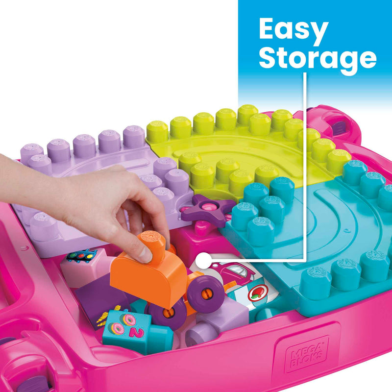 Mega Bloks Build 'N Learn Table Pink & Purple Building Toy
