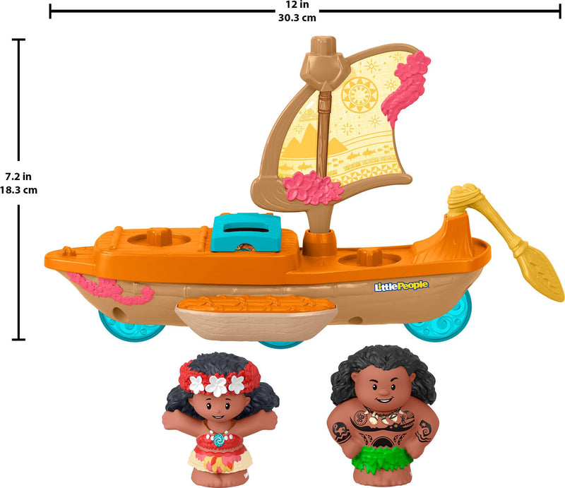Fisher-Price Little People Disney Princess Moana & Maui's Canoe Set
