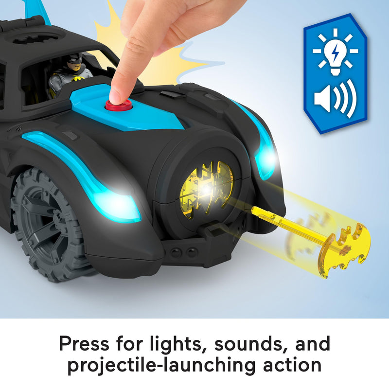 Fisher-Price Imaginext DC Super Friends Lights & Sounds Batmobile and Batman Figure
