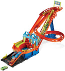Hot Wheels City Roller Coaster Rally Playset with 5 Diecast Cars