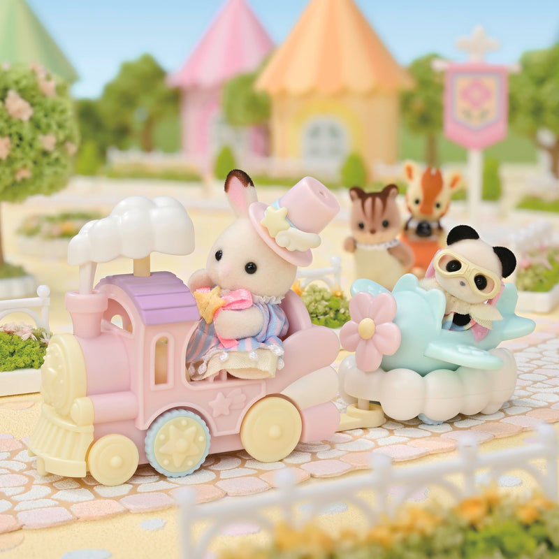 Sylvanian Families Amusement Park Set with Plane and Train