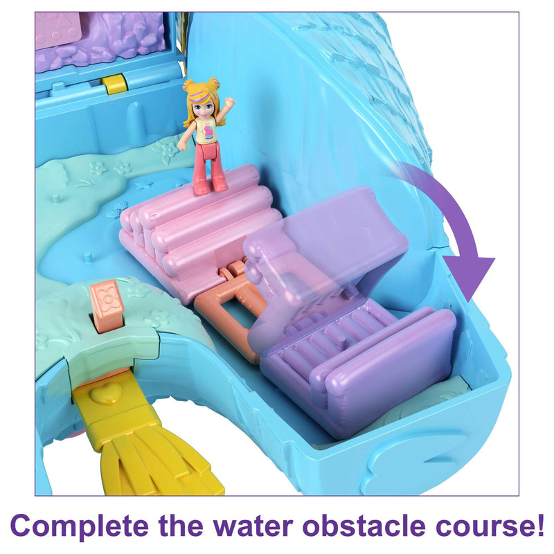 Polly Pocket Pajama Party Playset, 25 Toy Surprises, Pop and Swap Toy Accessories, 2 Polly Pocket Dolls, Toys for Ages 4 and Up, One Polly Pocket Playset, HHX74