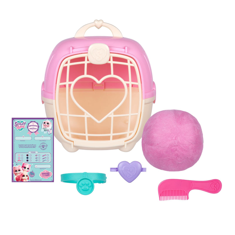 Mystery Plush Pet Scruff in Pink with Grooming Set and Surprise Reveal Assortment