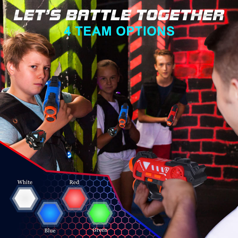 Laser Tag Guns Set - 4 Pack for 4 Players - Outdoor Game - Age 4-7 Boys Girls