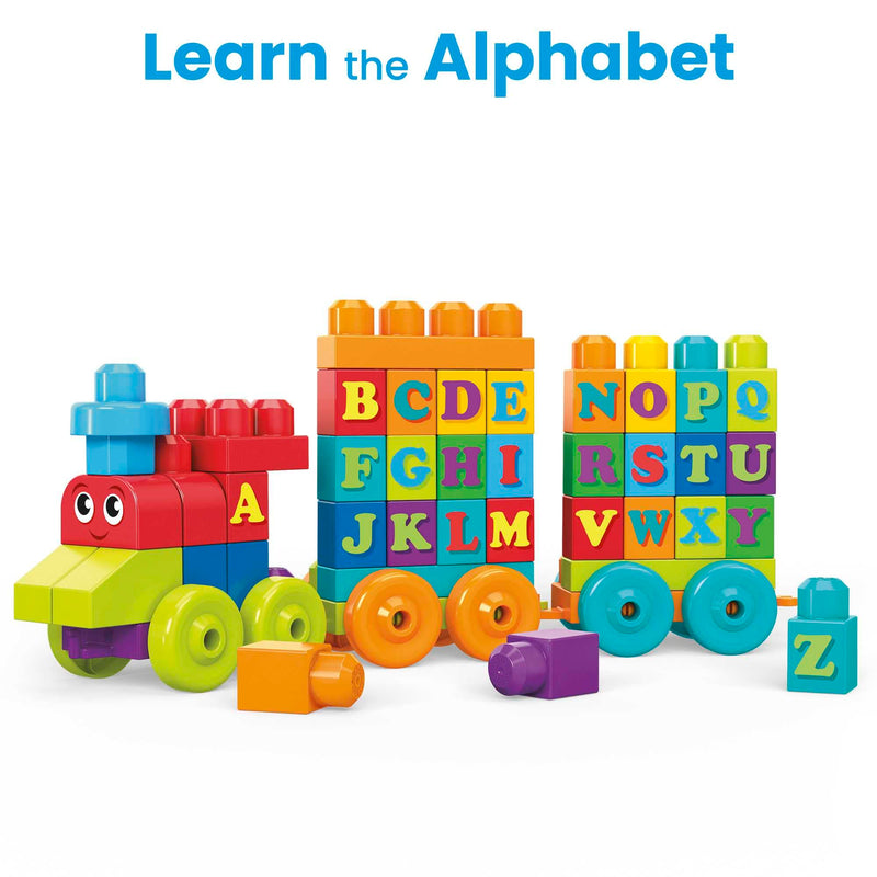 Mega Bloks 60 Piece ABC Learning Train Building Toy