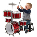 7 Piece Toy Drum Set with Stool