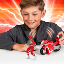 Mighty Morphin Power Rangers Tyrannosaurus Battle Bike with Red Ranger Figure