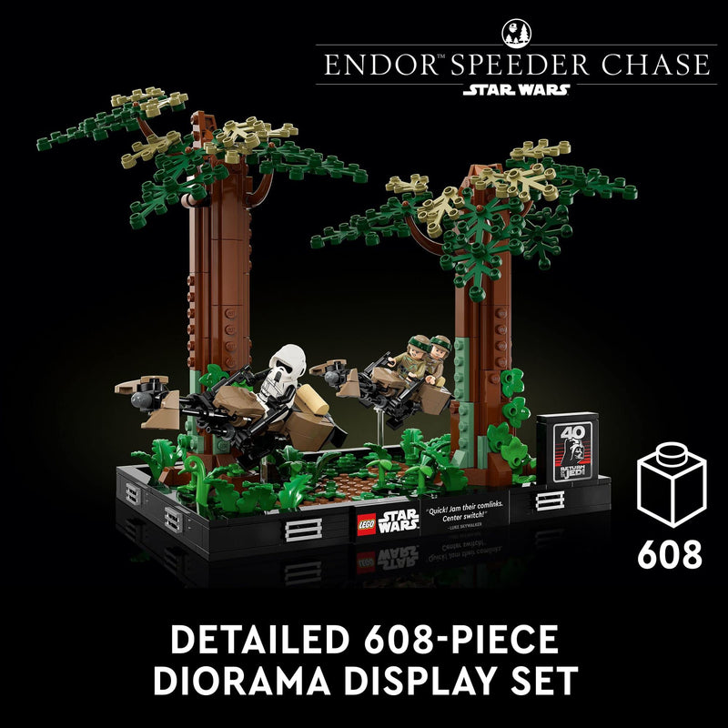 LEGO Star Wars 75353 Endor Speeder Chase Diorama Set