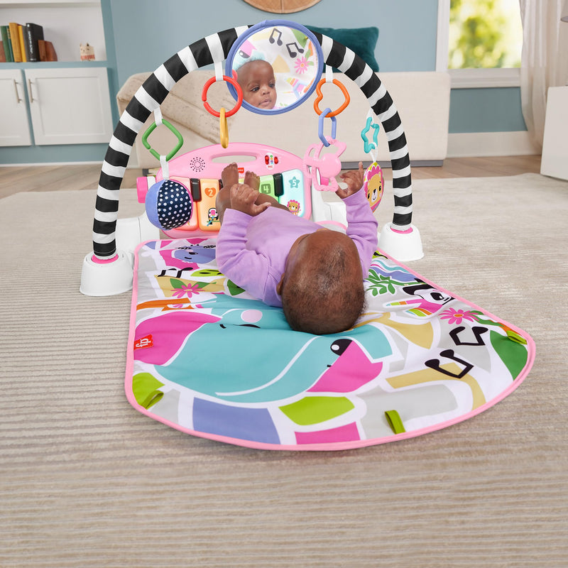 Fisher-Price Glow and Grow Kick & Play Piano Gym Pink