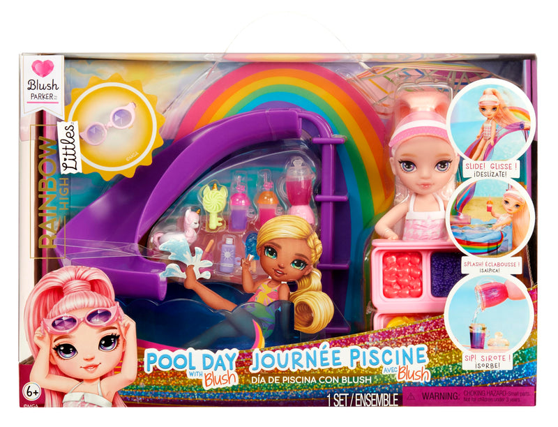 Rainbow High Playset High Pool Day with Littles Doll Blush
