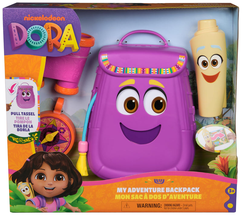 Dora My Adventure Backpack with Map, Binoculars & Compass Toy Set