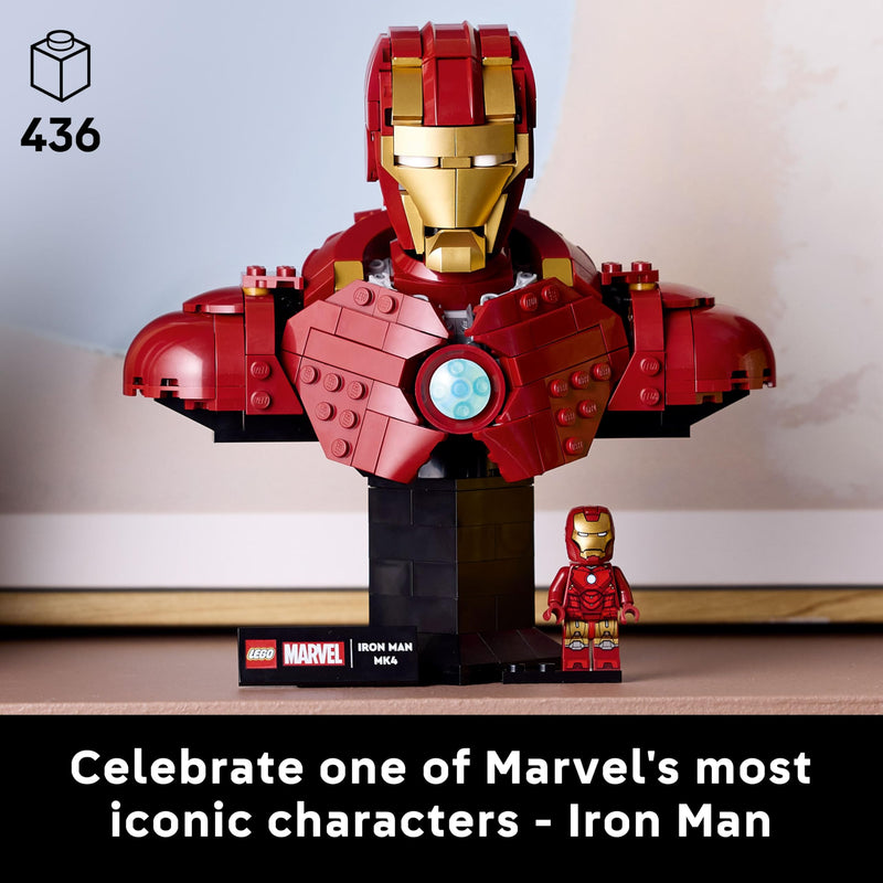 LEGO Marvel 76327 Iron Man MK4 Bust Set for Adults