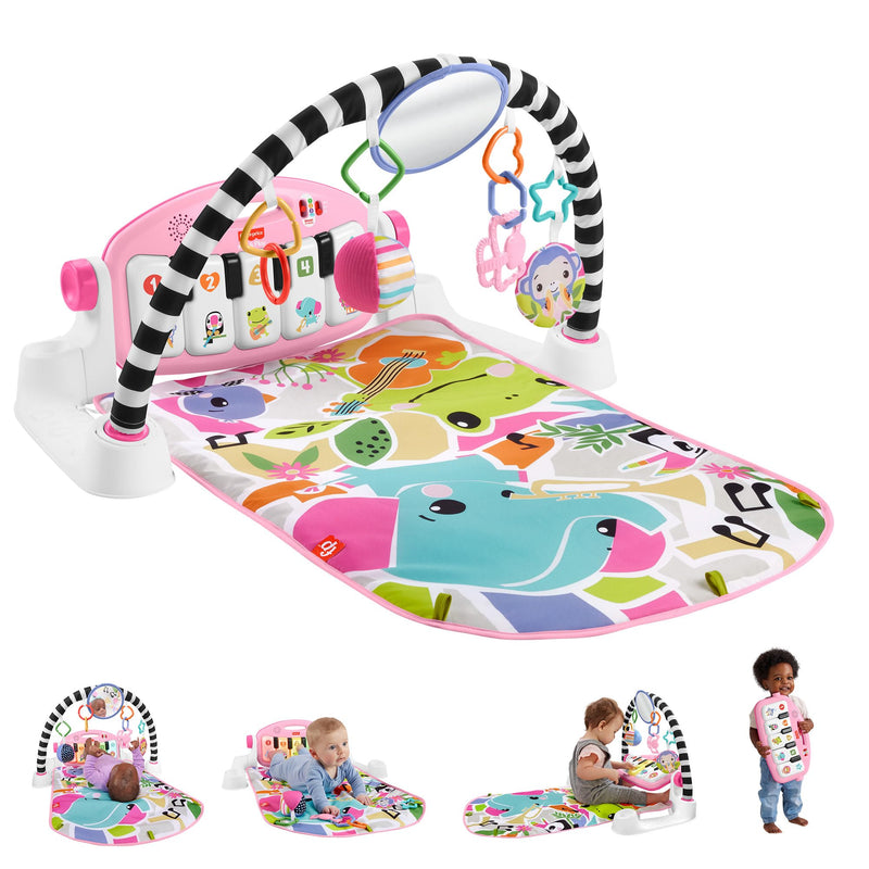 Fisher-Price Glow and Grow Kick & Play Piano Gym Pink
