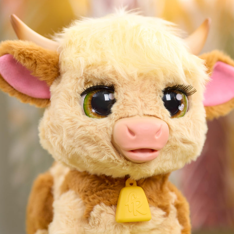 FurReal Plush Toy Interactive Pet Maggie the Feed & Follow Cow