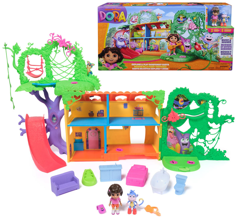 Dora Explore & Play Rainforest Casita Playset with Figures & Sounds