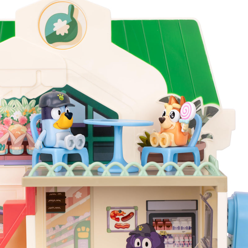 Bluey Supermarket Playset with Figures, Sounds & Working Escalator – 40cm Tall