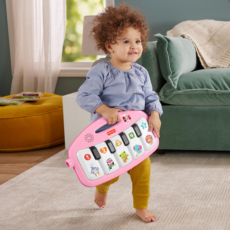 Fisher-Price Glow and Grow Kick & Play Piano Gym Pink